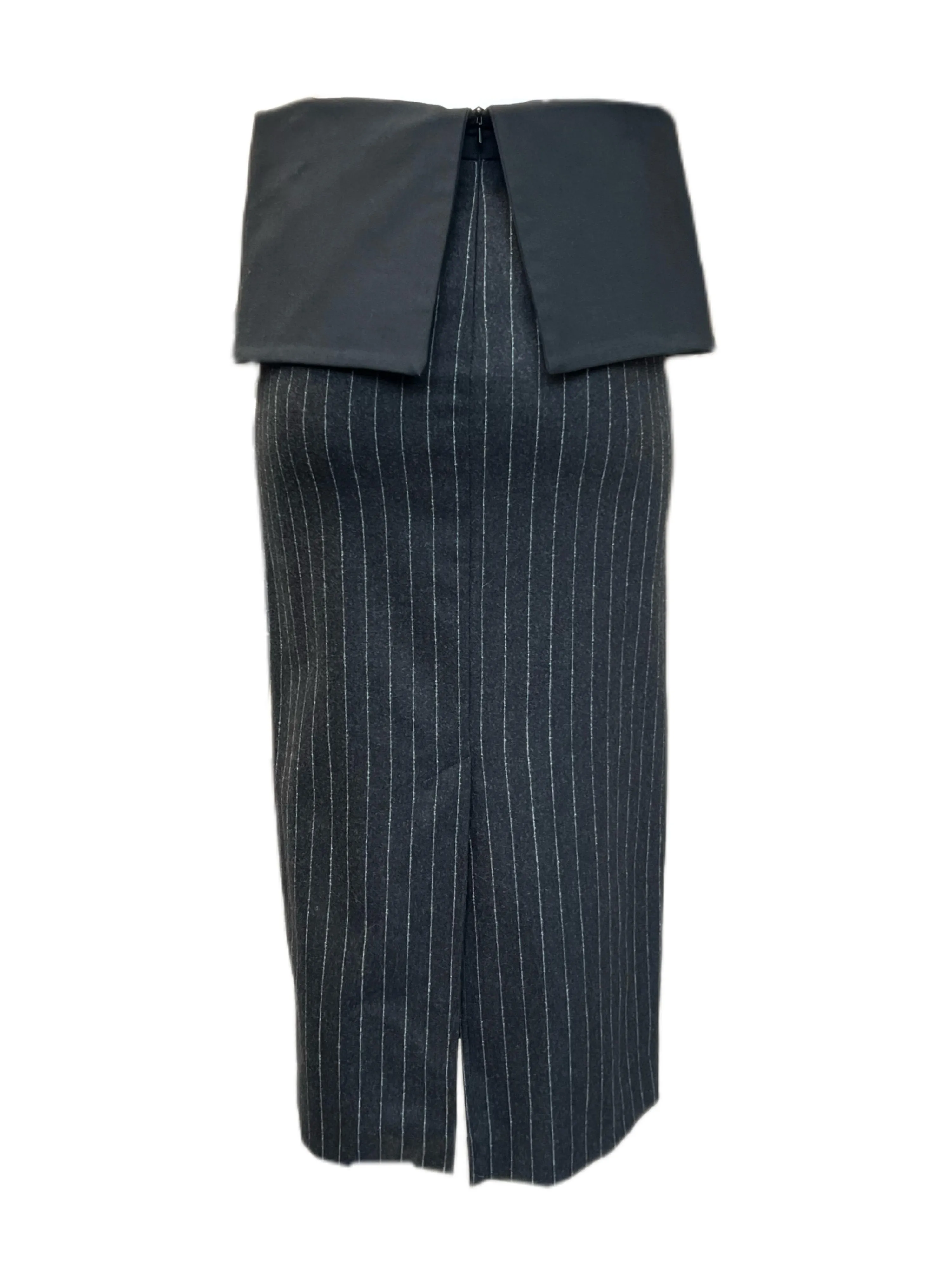 Max Mara Women's Dark Grey Napoli Striped Dress Size 4 NWT