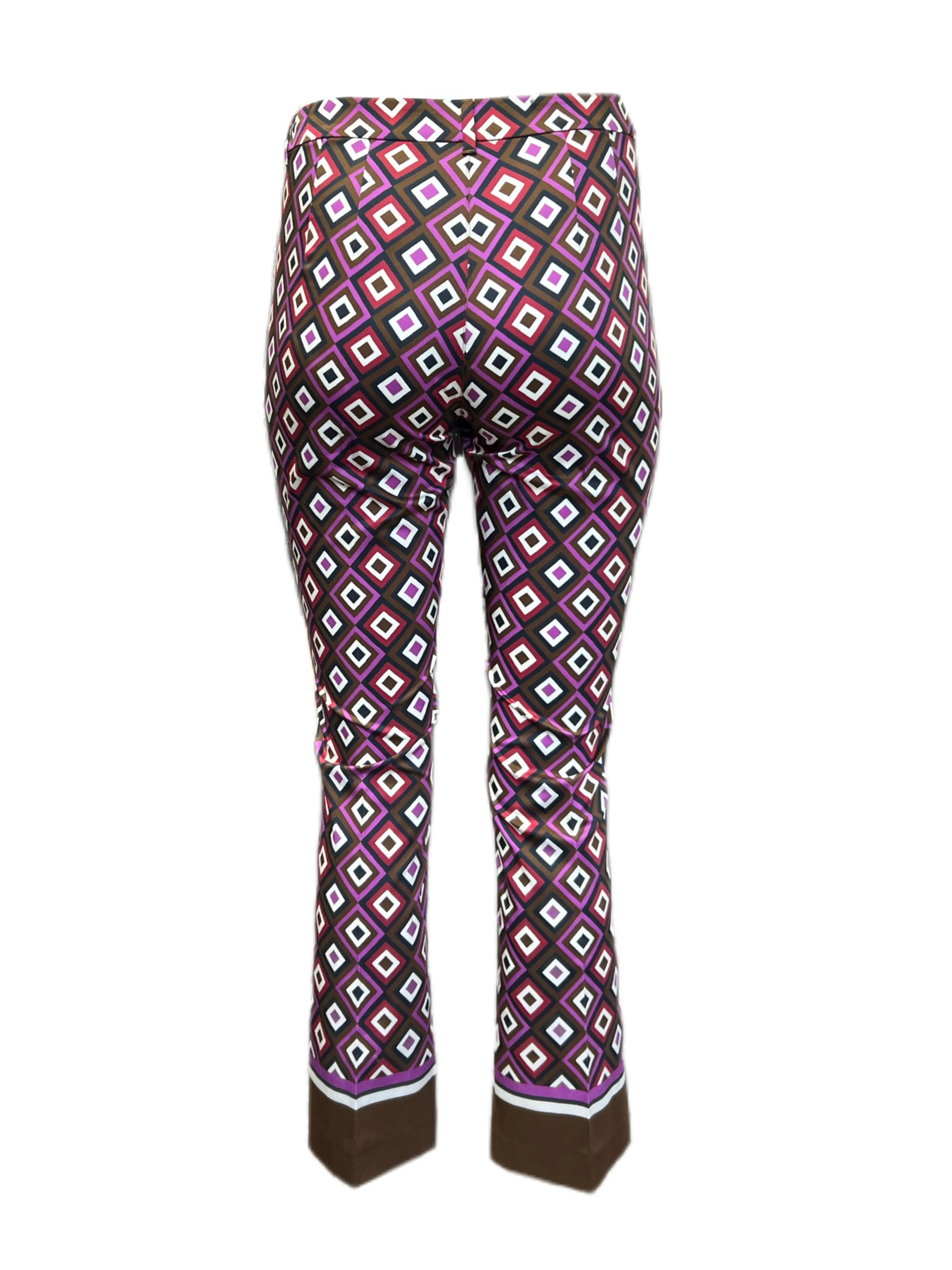 Max Mara Women's Hazelnut Alberta Printed Skinny Pants Size 2 NWT