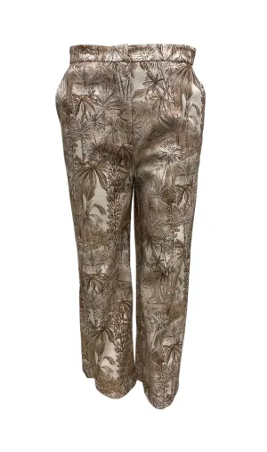 Max Mara Women's Pink Calerno Floral Pattern Straight Pants NWT