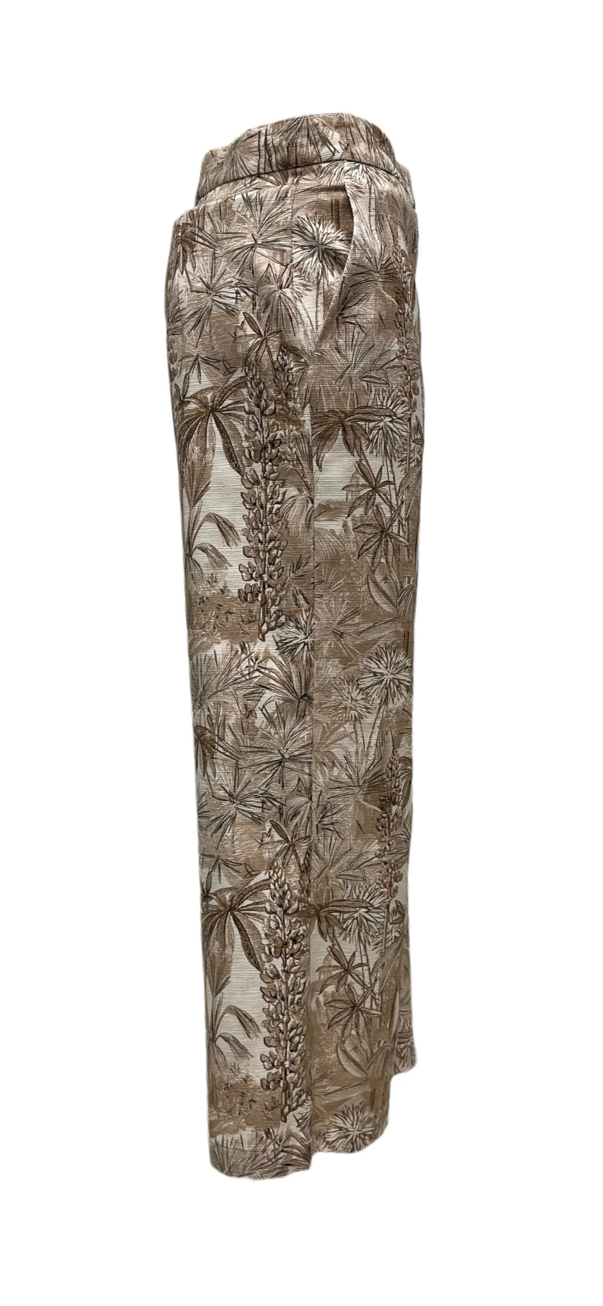 Max Mara Women's Pink Calerno Floral Pattern Straight Pants NWT
