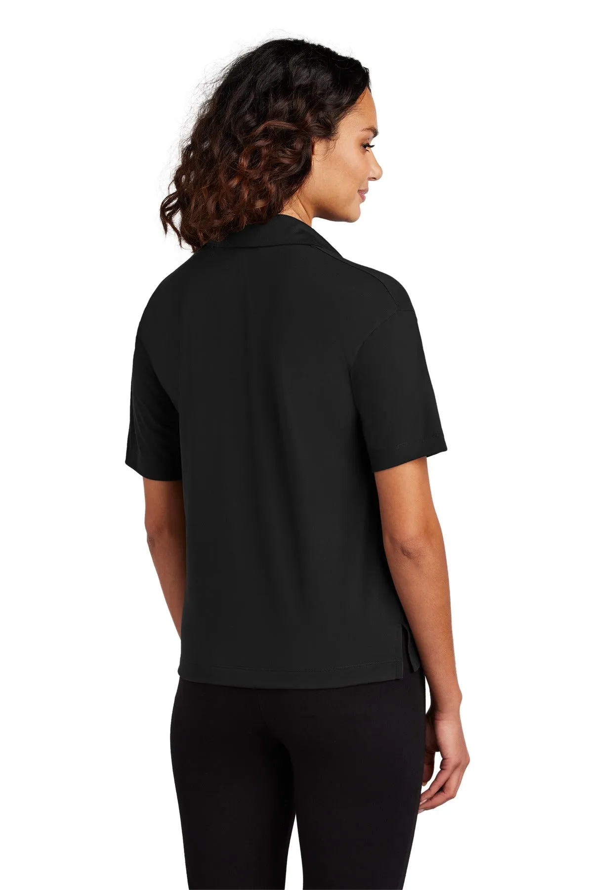 Mercer Mettle Women's Stretch Jersey Polo MM1015 Deep Black