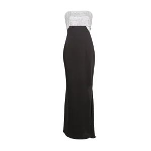 Meshki Genesis Strapless Diamante Maxi Dress Black