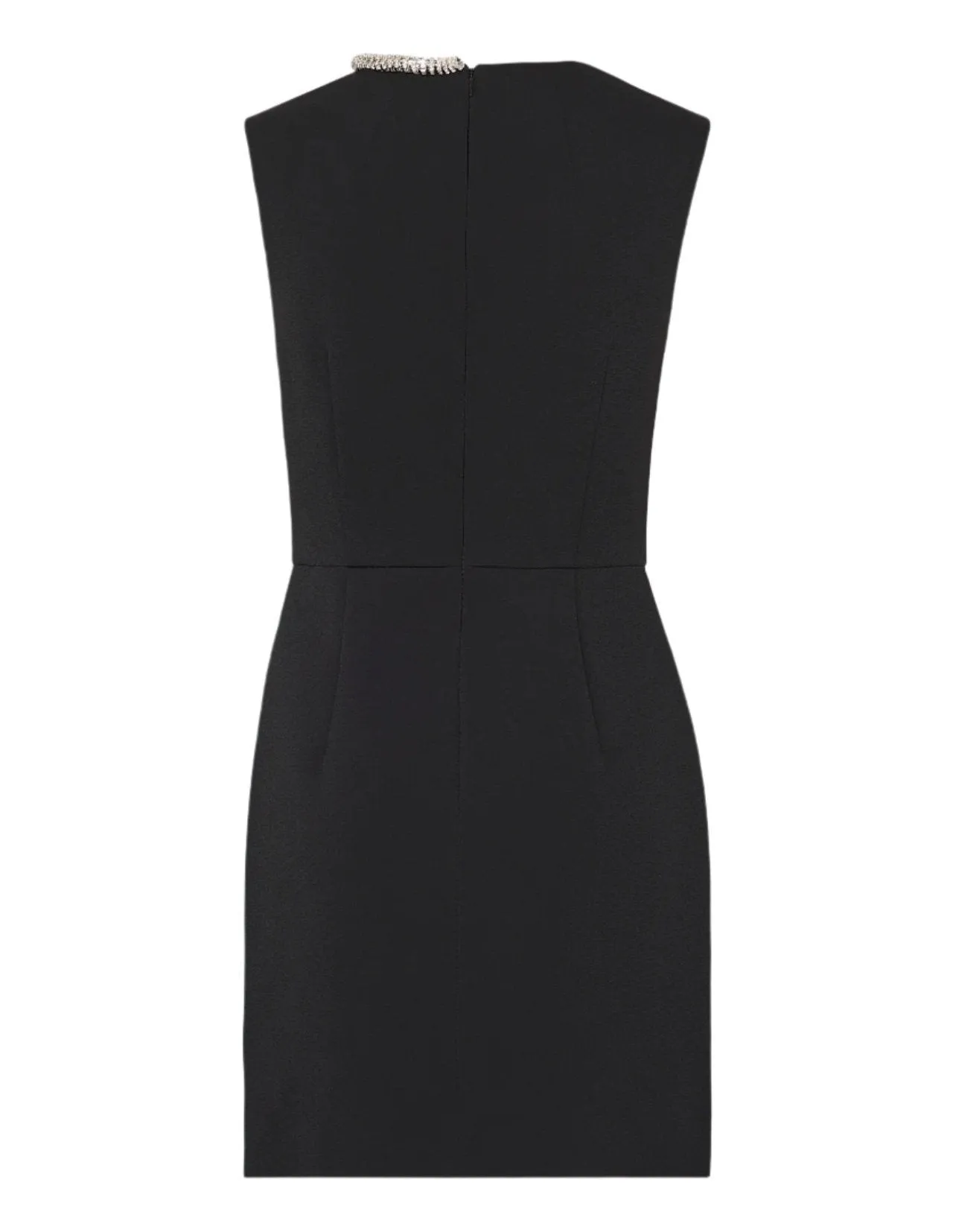Milly Nyra Crepe Crystal Embellished Dress in Black