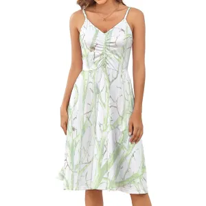Mint Coral Meadow Women's Beach Travel Dress