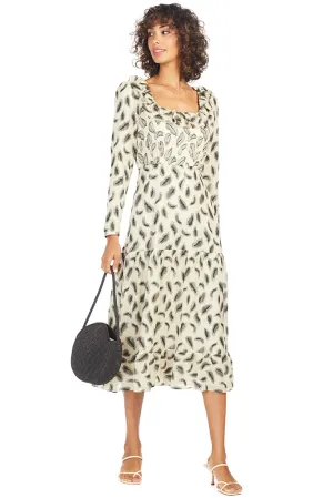 Misha Dress (Cream/Black Metallic)