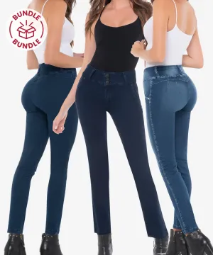 Mix Pack - 3 Push Up Jeans in styles 2127-2121-2126