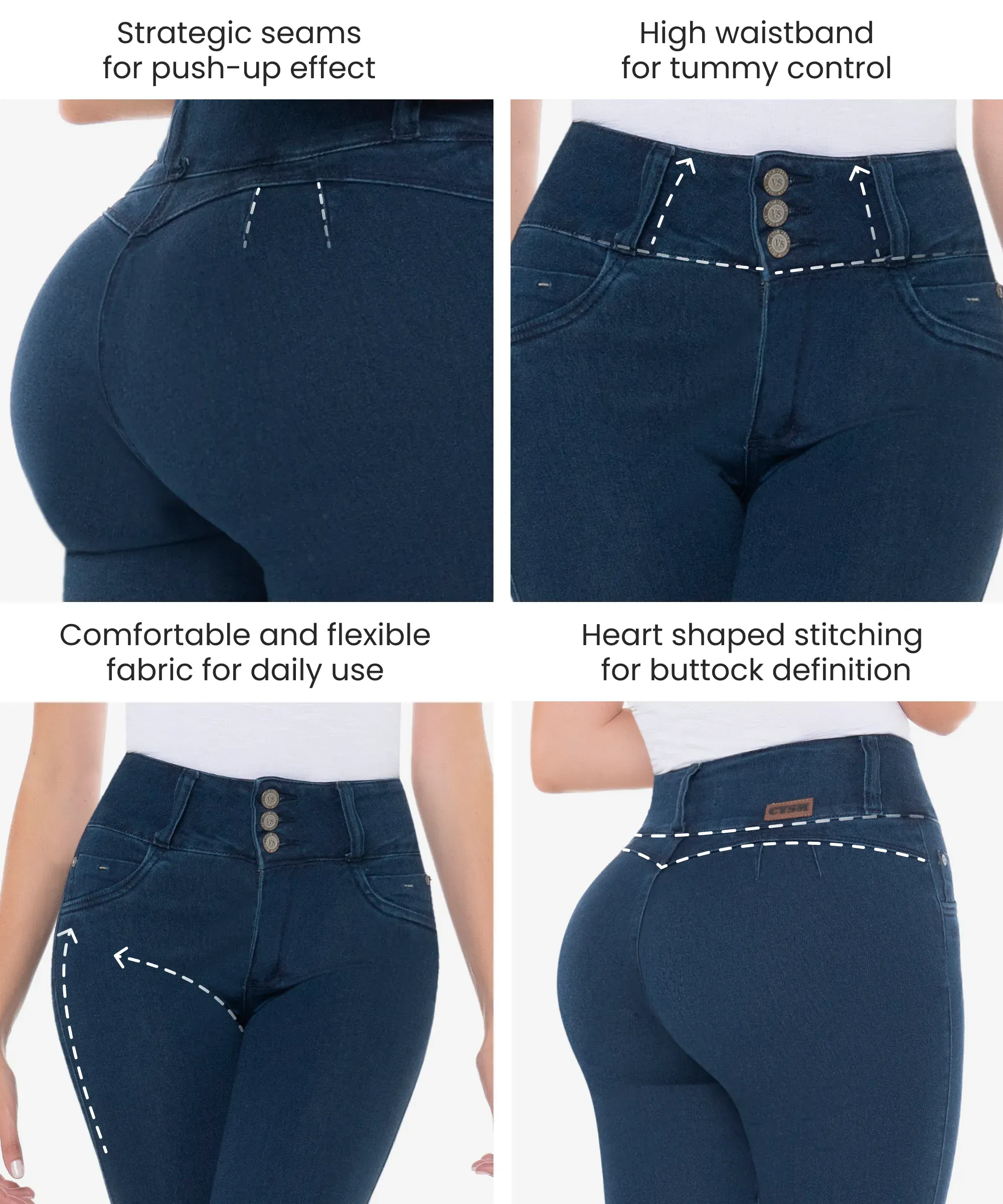 Mix Pack - 3 Push Up Jeans in styles 2127-2121-2126