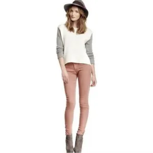 Mother The Looker Jeans Dusky Pink skinny size 27