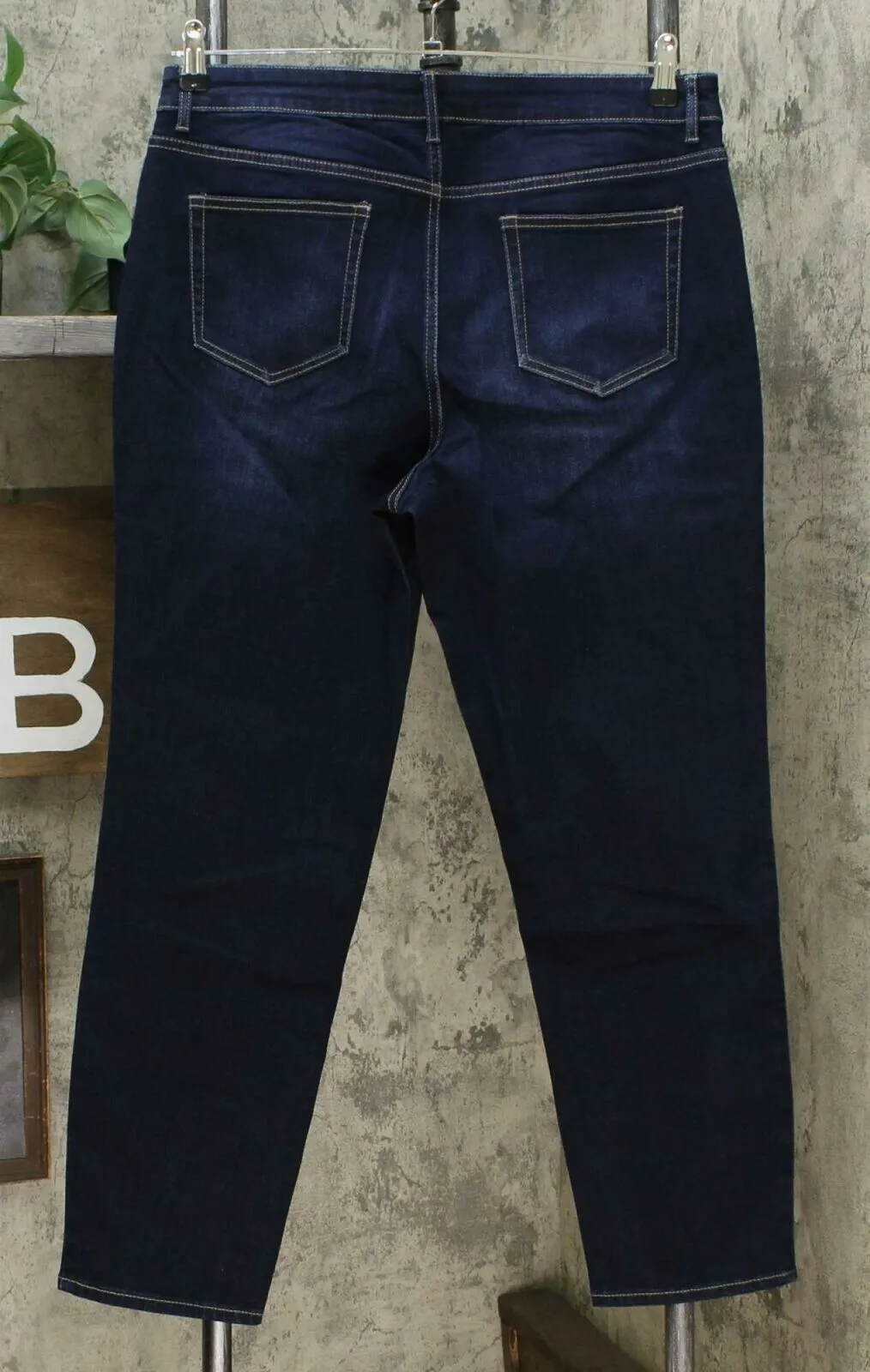 MOTTO Women's 5 Pocket Stretch Jeans Dark Wash 16