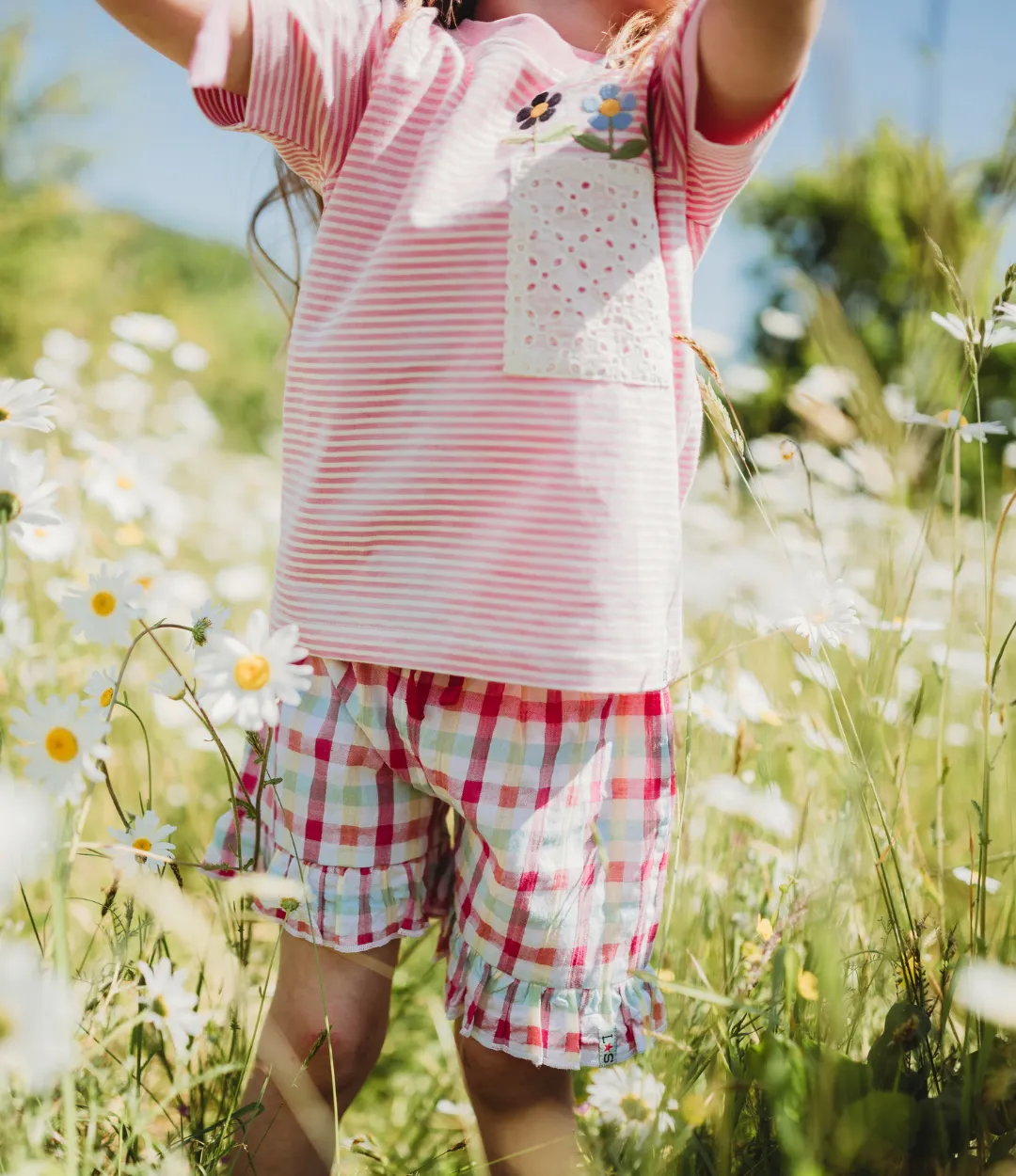 Multicoloured Check Print Shorts