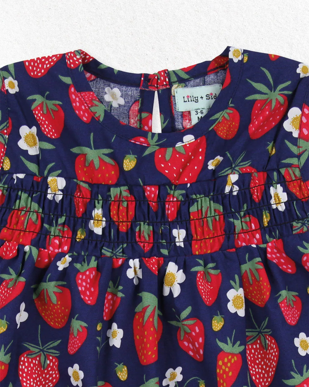Multicoloured Strawberry Print Dress And Pant Set
