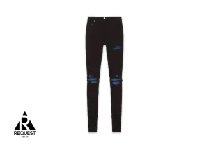 MX1 Light Blue Suede Patch Jeans "Black"