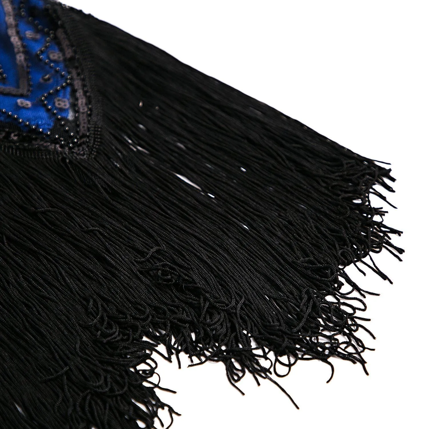 Navy Blue Sequin Flapper Dress Vintage Beaded Gatsby Themed Party Ideas