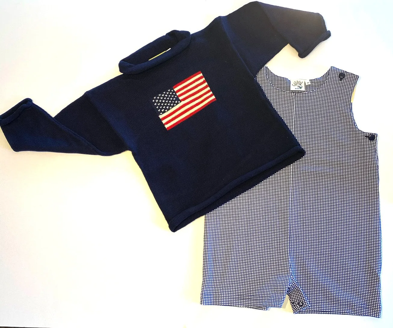Navy Check Jon Jon