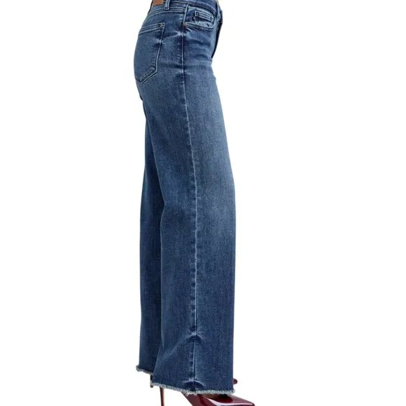NEW Judy Blue Full Size Raw Hem Mid Rise Jeans