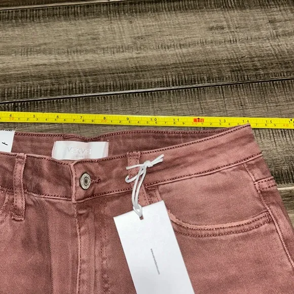 New Vervet High Rise Dark Mauve DistressedBootcut Jeans 30