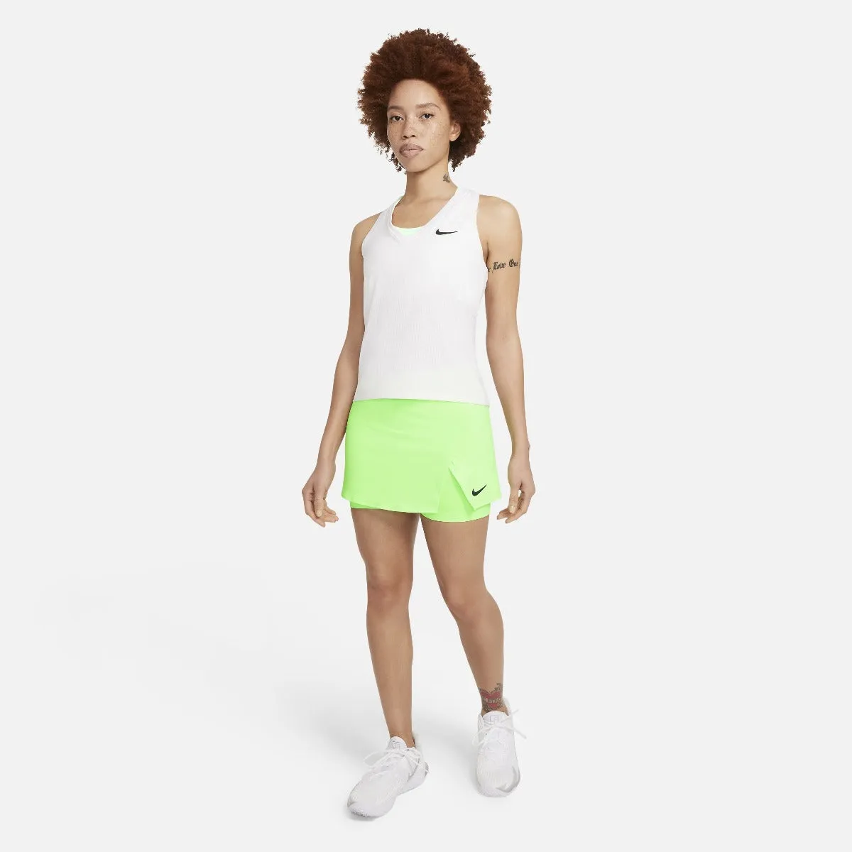 Nike Women's Dri-FIT Victory Stretch Skirt (Lime Glow/Black)