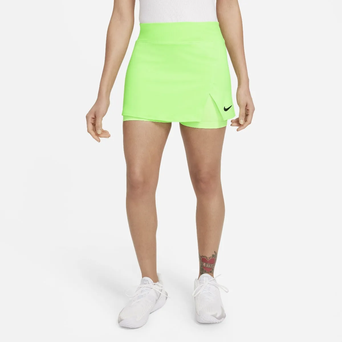 Nike Women's Dri-FIT Victory Stretch Skirt (Lime Glow/Black)