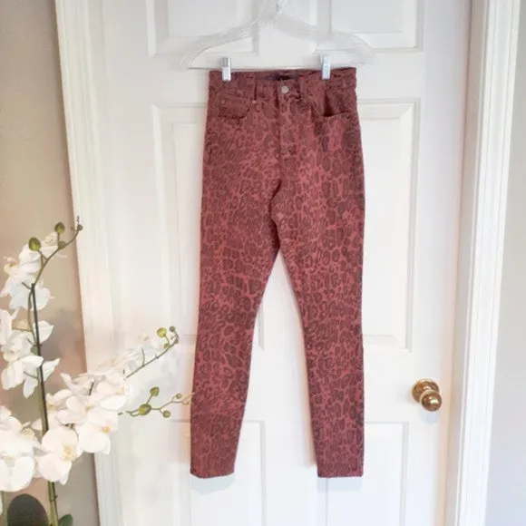 NWT Joe's Jeans leopard high rise ankle cut jeans