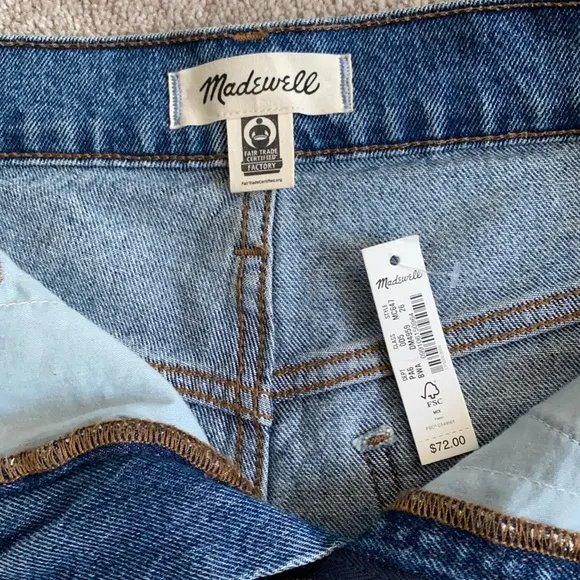 NWT Madewell The Perfect Jean Short in Balsam Wash: TENCEL™
