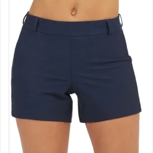 NWT, Spanx, Womens XL Sunshine Short, Navy, 4&quot; Inseam, UPF 50 