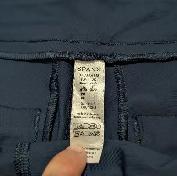 NWT, Spanx, Womens XL Sunshine Short, Navy, 4&quot; Inseam, UPF 50 
