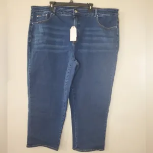 NWT Universal Standard Straight Leg Jeans Dark Wash Stretch Size 26