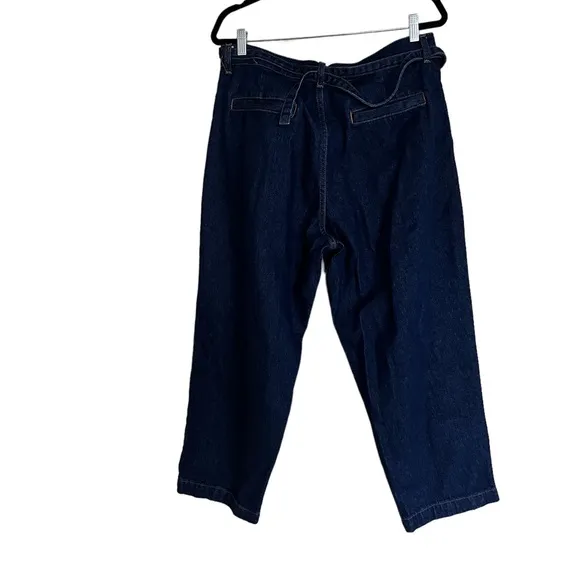 NWT ZARRA BLOGGERS FAV WIDE LEG SLOUCHY RELAX FIT HIGH WAISTED BELTED JEANS