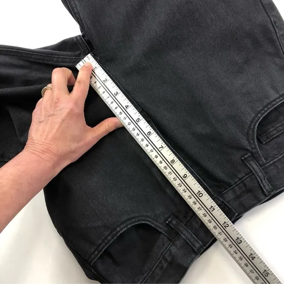Oak   Fort black straight leg 100% cotton pant 28”