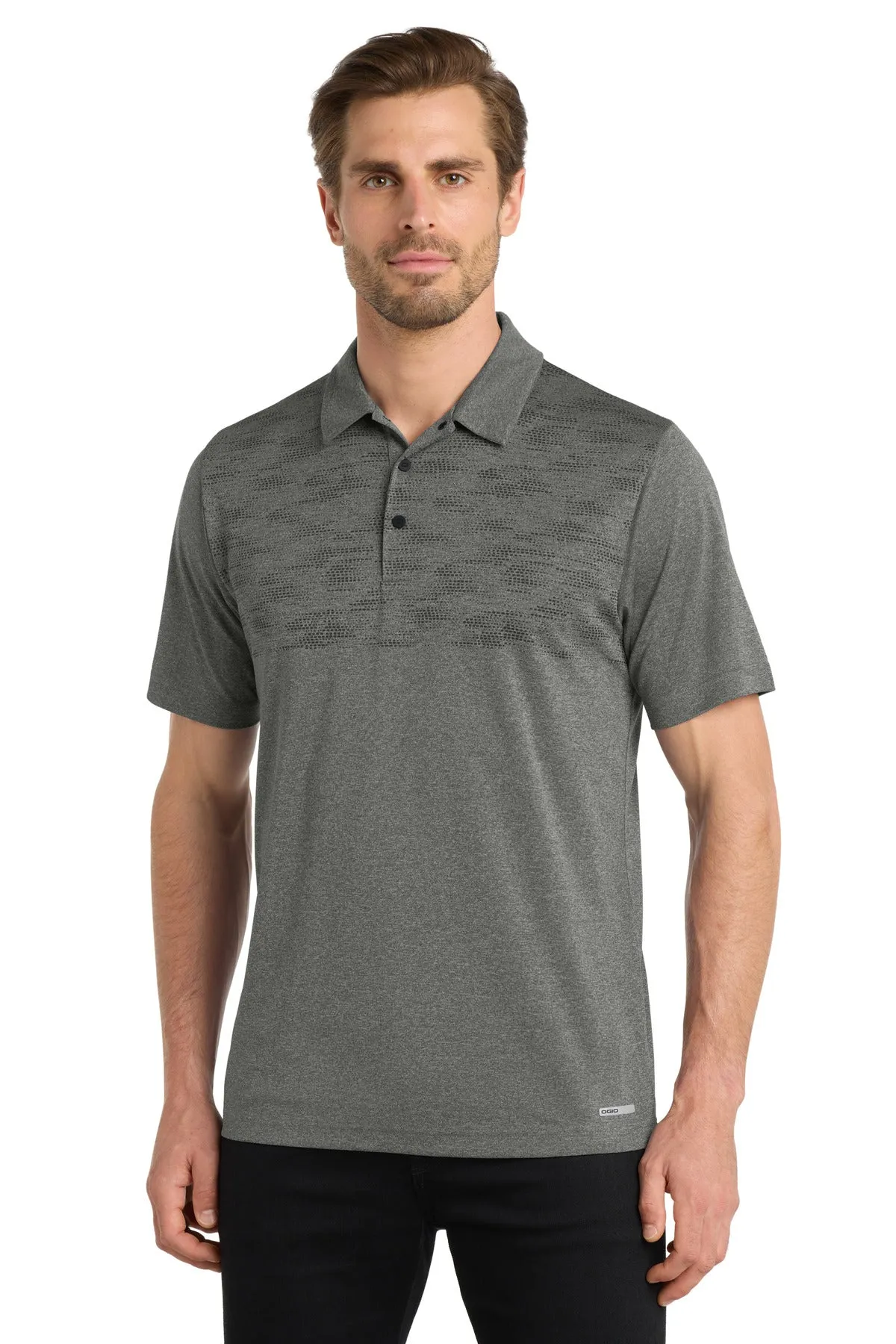OGIO  Gravitate Polo. OG140 Dark Heather Grey