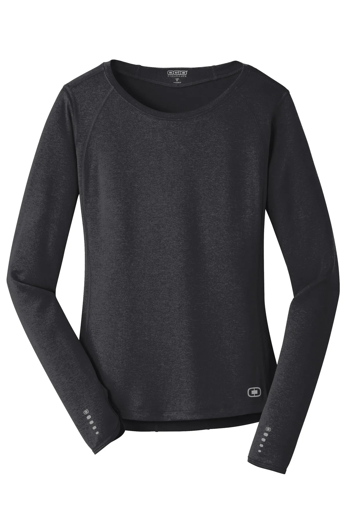 OGIO Women's Long Sleeve Pulse Crew. LOE321 Blacktop
