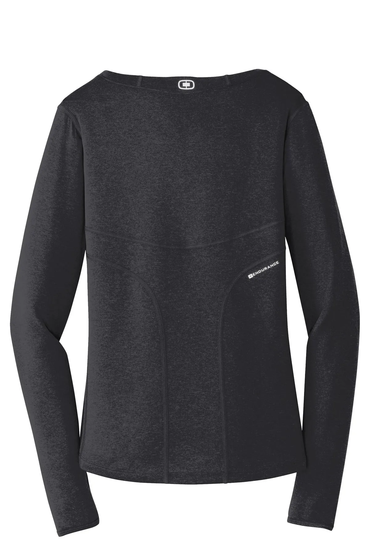 OGIO Women's Long Sleeve Pulse Crew. LOE321 Blacktop