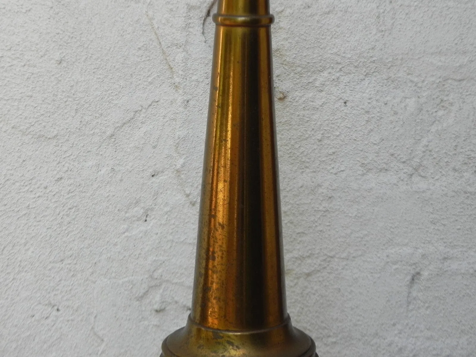Pair Stiffel Cast Brass Neo Classical Obelisk Table Lamps