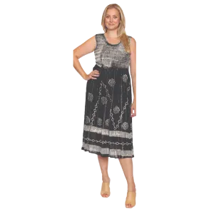 Papa Fashions Dress - Black with Cream Flowers