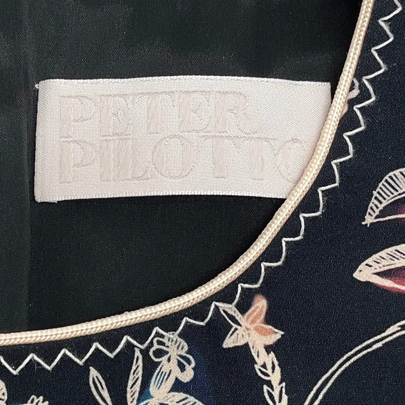 Peter Pilotto Black Floral Print Short Sleeve Dress