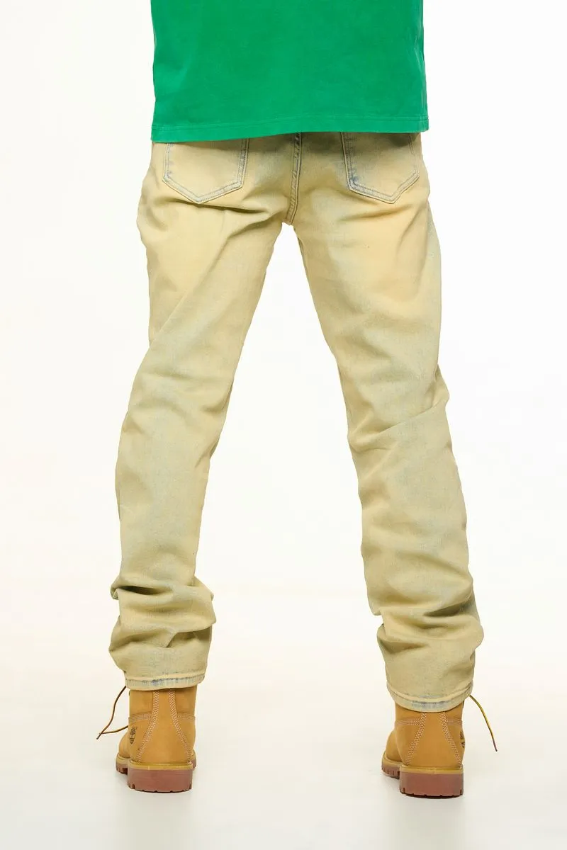 PHEELINGS HORIZON STRAIGHT FIT DENIM (GREY /SAND WASH)