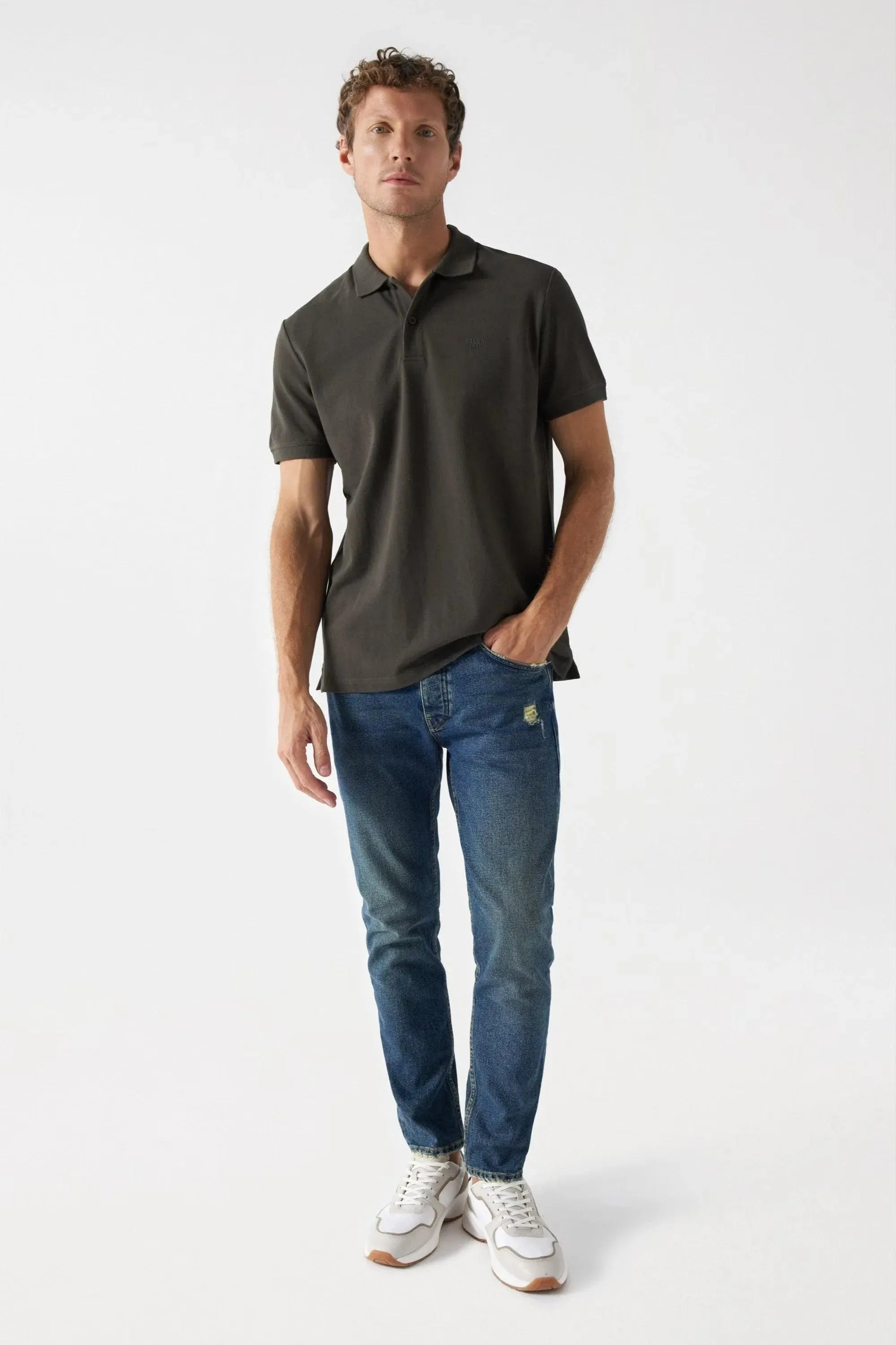 Polo Salsa Jeans Básico Regular Fit Green