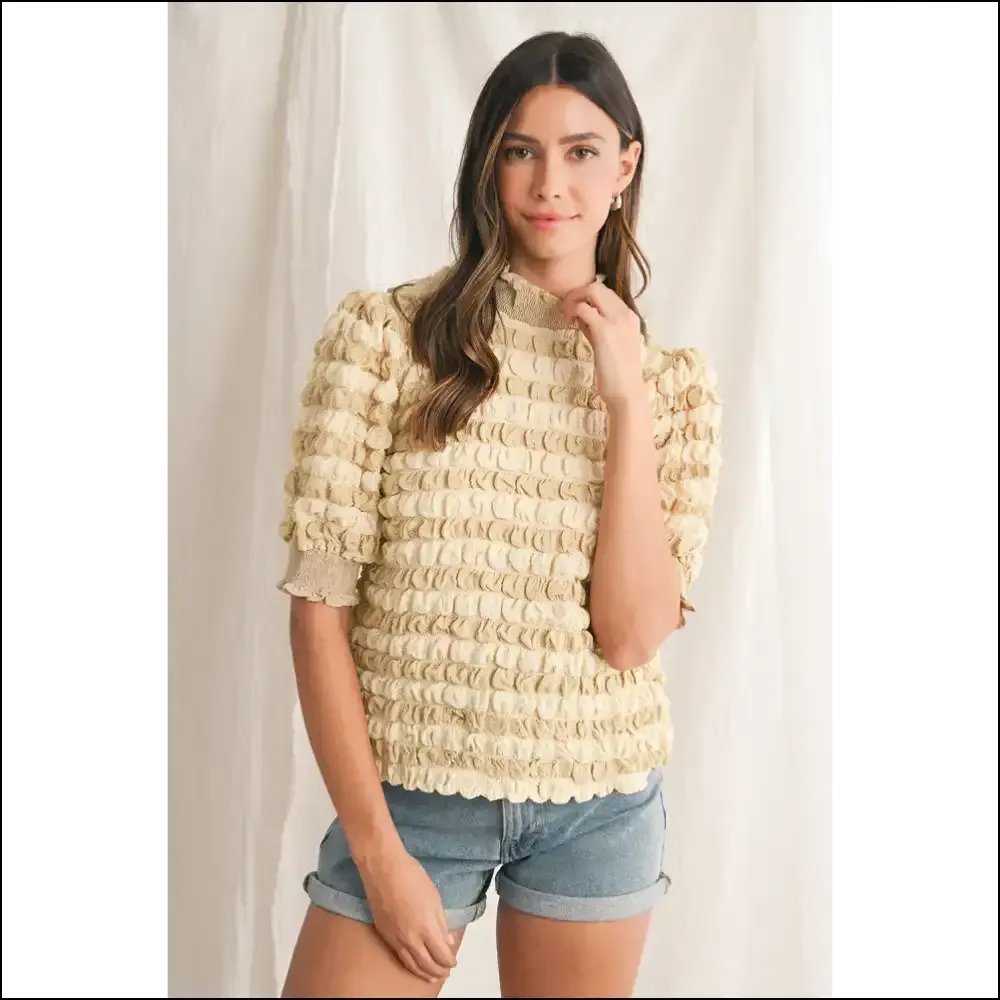 Puff Sleeve T-shirt: Beige  & Runway Ready (ish) at Needful Things! 🤣