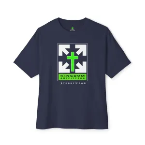 "Kingdom Outfitters Streetwear Oversized Drop Shoulder Boxy Heavyweight Christian T-Shirt - Bold Faith Graphic Tee"