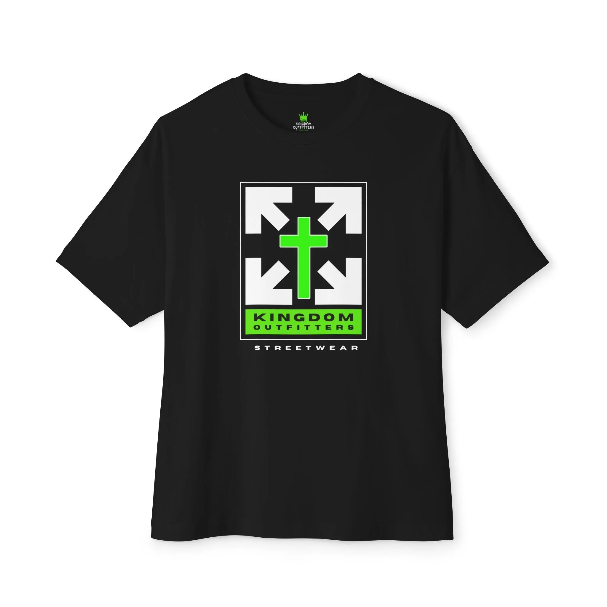 "Kingdom Outfitters Streetwear Oversized Drop Shoulder Boxy Heavyweight Christian T-Shirt - Bold Faith Graphic Tee"