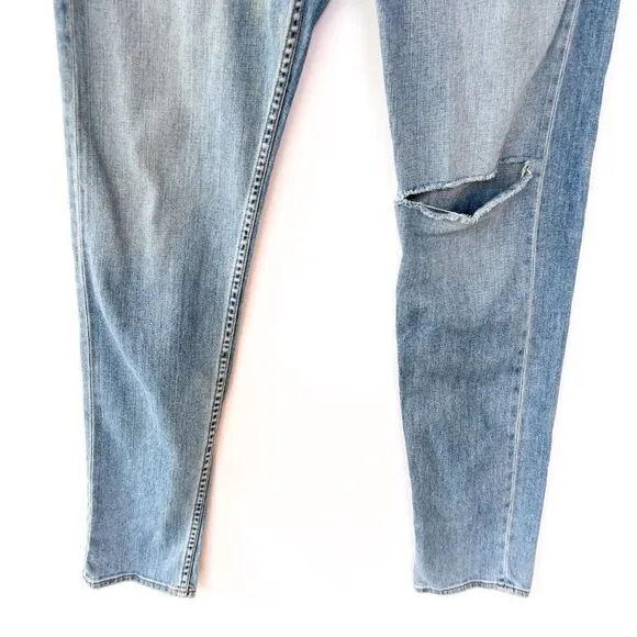 Rag &amp; Bone Medium Wash Standard Issue Fit 1 Skinny Leg Distressed Denim Jeans 32