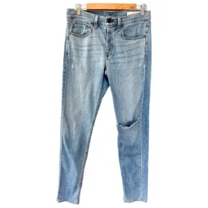 Rag &amp; Bone Medium Wash Standard Issue Fit 1 Skinny Leg Distressed Denim Jeans 32