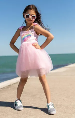 Rainbow Heart Tulle Dress
