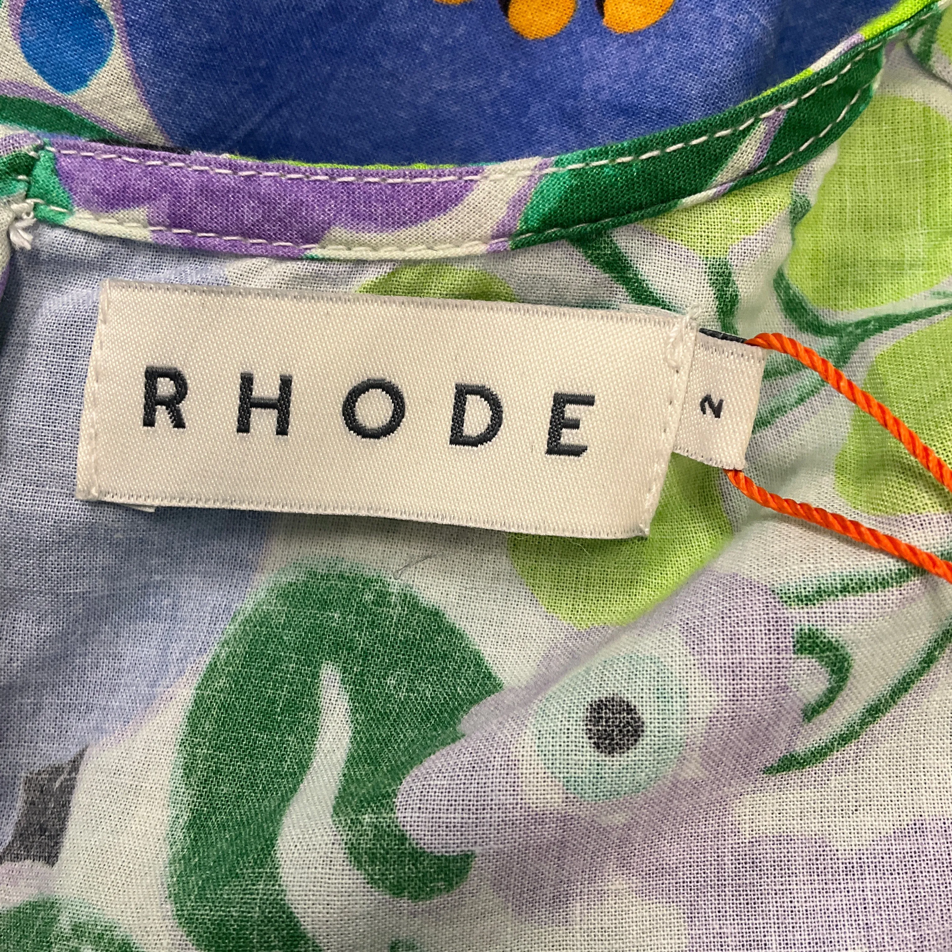 Rhode Green / Blue Multi Wisteria Aura Blossom Pia Dress