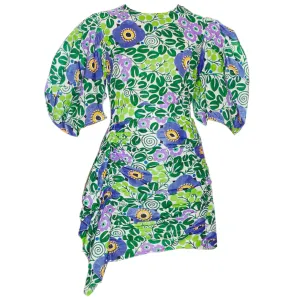 Rhode Green / Blue Multi Wisteria Aura Blossom Pia Dress