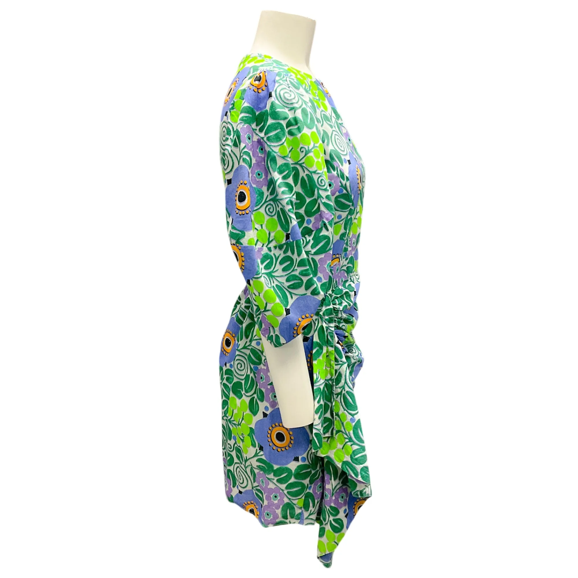 Rhode Green / Blue Multi Wisteria Aura Blossom Pia Dress