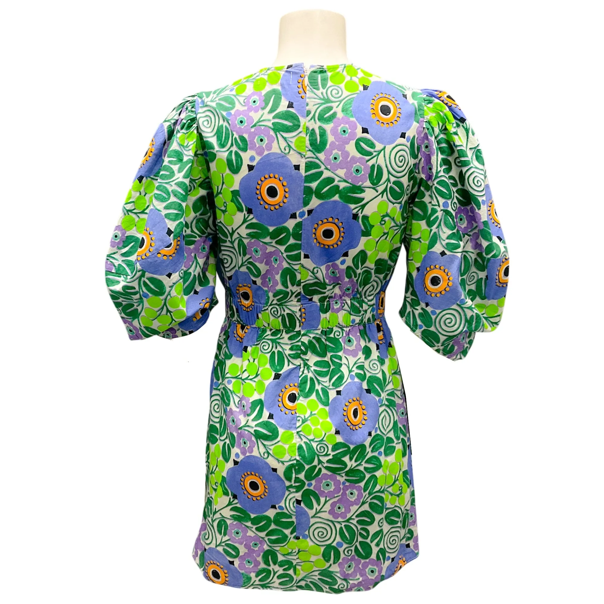 Rhode Green / Blue Multi Wisteria Aura Blossom Pia Dress