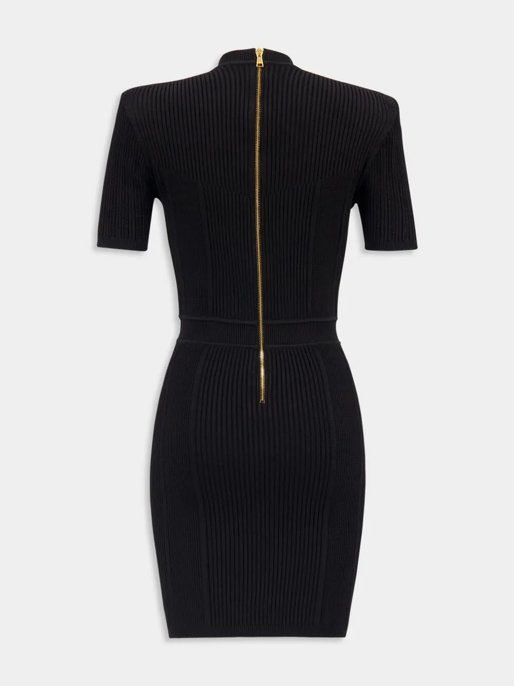 Ribbed Lace-Up Midi Dress