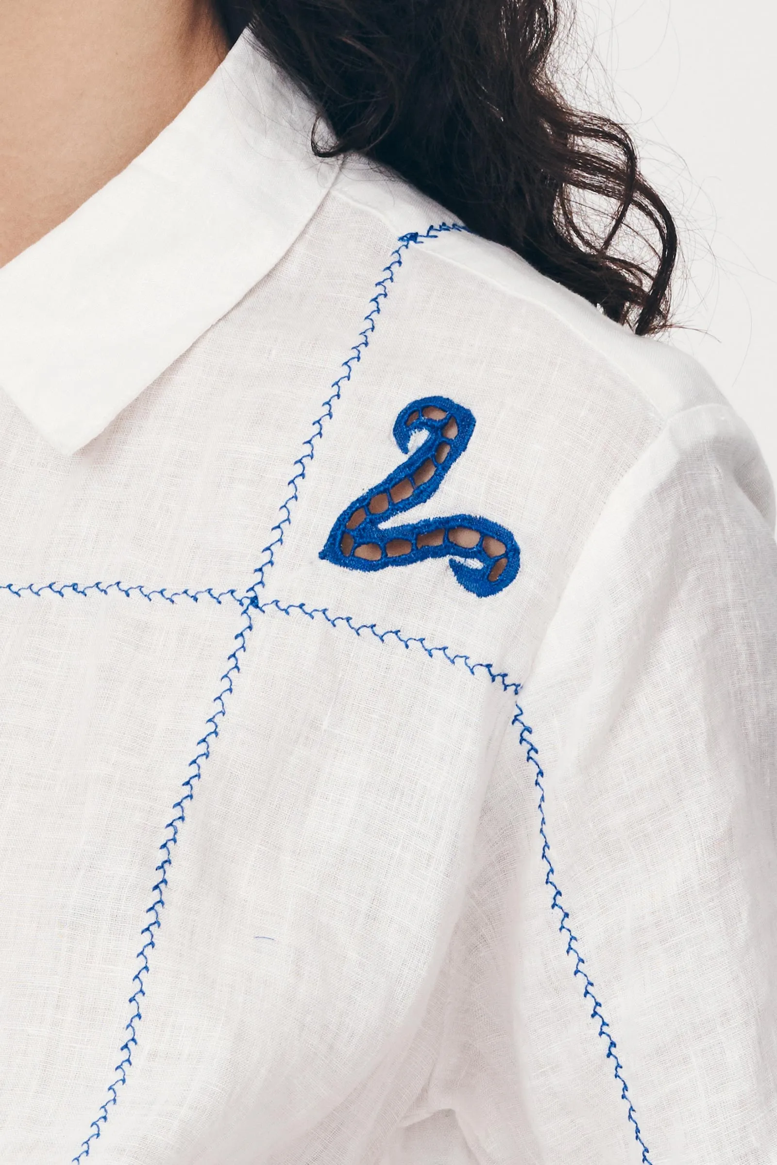 ROWIE ARIES LINEN SHIRT BONE