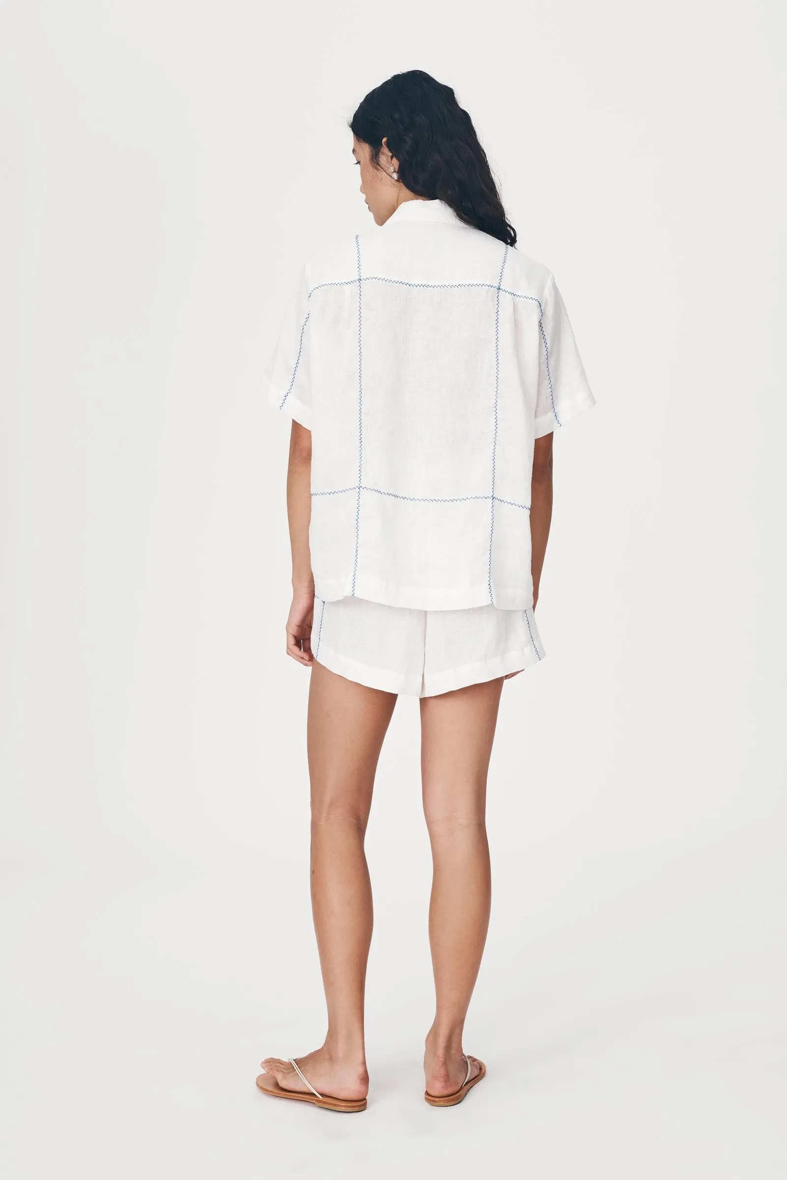ROWIE ARIES LINEN SHIRT BONE